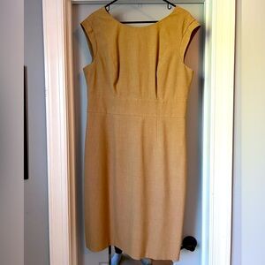 The limited tan business or office dress, EUC, size 14